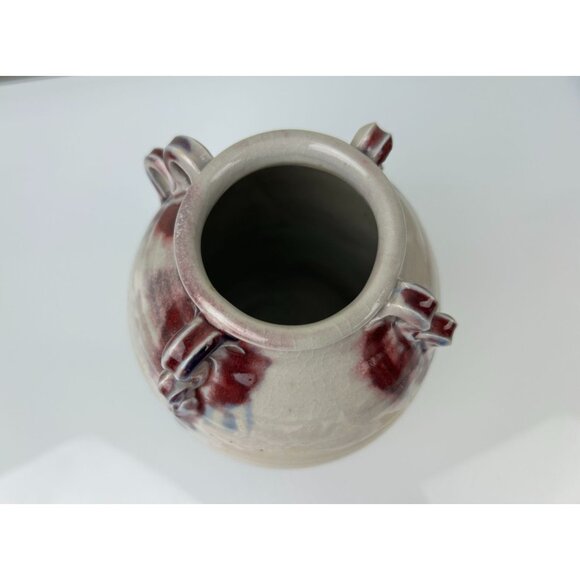 Everton Artist Signed Pottery Art Vase Handmade Eclectic 7.5" READ - Picture 4 of 16